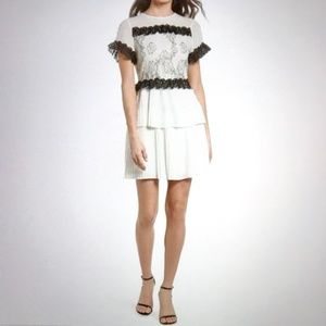 Foxiedox |  White/Black Lacey Dress  NWT